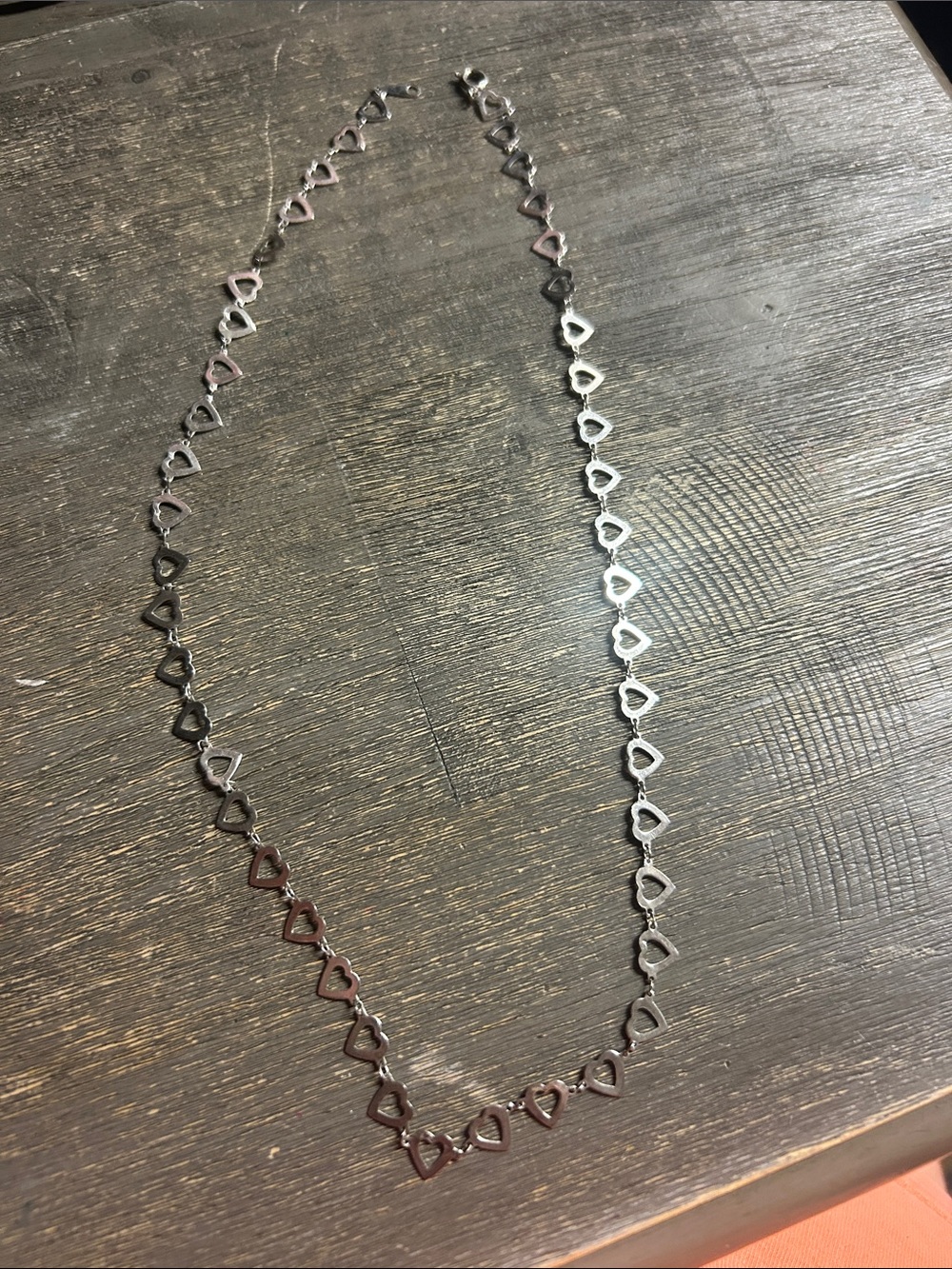 Silver Heart Link Necklace - Women Jewelry